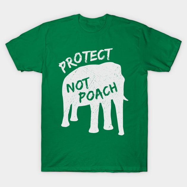 Protect Not Poach Ivory Trade Awareness T-Shirt by bangtees